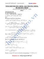 Tổng hợp phương trình, bất phương trình, hệ phương trình