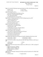 Đề thi khảo sát chất lượng đầu năm môn Sinh học lớp 11 trường THPT Thuận Thành 1, Bắc Ninh năm học 2015 - 2016