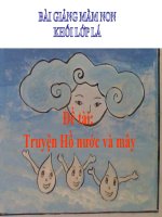 Bài giảng điện tử mầm non lớp Lá đề tài truyện Hồ nước và mây