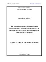 Xác định đồng thời dextromethorphan hydrobromide, chlorpheniramine maleate, guaifenesin trong thuốc methorphan bằng phương pháp trắc quang 