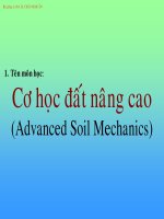 Cơ học đất nâng cao 01