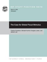 International monetary fund: The case for global fiscal stimulus