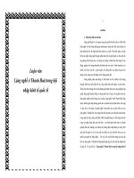 Làng nghề ở Thanh Hoá trong hội nhập kinh tế quốc tế