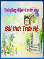 Bài giảng điện tử mầm non lớp Chồi đề tài Thơ trưa hè