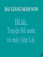 Bài giảng điện tử mầm non lớp Lá đề tài truyện Hồ nước và mây