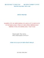 Nghiên cứu sự biến động của mưa lũ và đề xuất cơ sở khoa học tính lũ cho công trình giao thông vùng núi đông bắc   việt nam tt