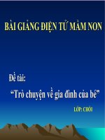 Bài giảng điện tử mầm non lớp Chồi đề tài Trò chuyện về gia đình của bé