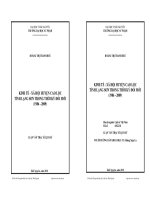 Kinh tế  xã hội huyện cao lộc, tỉnh lạng sơn trong thời kỳ đổi mới (1986  2009)
