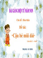 Bài giảng điện tử mầm non lớp Mầm đề tài Cậu bé mũi dài