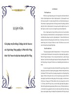 Luận văn Giải pháp truyền thông cổ động cho thẻ Success của Ngân hàng Nông nghiệp và Phát triển Nông thôn Việt Nam trên địa bàn thành phố Đà Nẵng