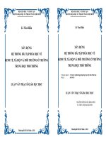 Xây dựng hệ thống bài tập hóa học về kinh tếxã hội và môi trường ở trường THPT