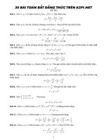 30 Bài Toán Bất Đẳng ThứcK2PI