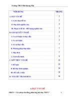 SANG KIEN KINH NGHIEM HÓA HỌC THCS