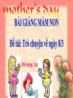 Bài giảng điện tử mầm non lớp Lá đề tài Trò chuyện về ngày 8  3