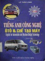Sách Tiếng Anh công nghệ ô tô và chế tạo máy: Phần 1