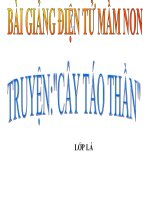 Bài giảng điện tử mầm non lớp Lá đề tài Truyện cây táo thần