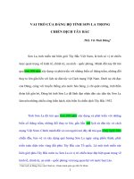 1 vai tro cua dang bo tinh son la trong chien dich tay bac