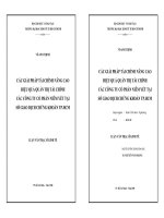kinh tế Các giải pháp tài chính nâng cao hiệu quả quản trị tài chính các Công ty cổ phần niêm yết tại sở giao dịch chứng khoán TP