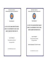Các yếu tố tác động đến mức độ hài lòng của người bệnh về chất lượng dịch vụ bệnh viện Nhân Dân 115