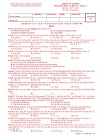 ĐỀ KIỂM TRA HÓA học 12