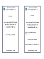 Hoàn thiện quản lý tài chính nội bộ tại Tổng Công ty Hàng không Việt Nam