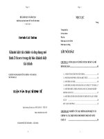 khánh kiệt tài chính và ứng dụng mô hình zscore trong dự báo khánh kiệt tài chính