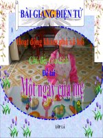 Bài giảng điện tử mầm non lớp Lá đề tài Một ngày của mẹ