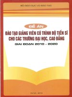 Đề án đào tạo tiến sĩ
