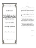 Giải pháp phát triển nguồn nhân lực của công ty trách nhiệm hữu hạn một thành viên dịch vụ môi trường đô thị Đồng Nai đến năm 2020