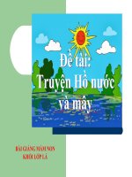 Bài giảng điện tử mầm non lớp Lá đề tài truyện Hồ nước và mây