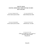 THUYẾT MINH CHƯƠNG TRÌNH PHÁT TRIỂN ĐÔ THỊ VÂN ĐỒN ĐẾN NĂM 2030