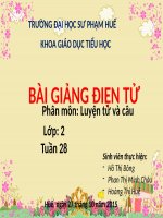 Luyện từ và câu: MỞ RỘNG VỐN TỪ: TỪ NGỮ VỀ  CÂY CỐI. ĐẶT VÀ TRẢ LỜI CÂU HỎI “ĐỂ LÀM GÌ ”. DẤU CHẤM, DẤU PHẨY.