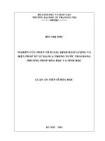 (Luận án tiến sĩ Hóa học) NGHIÊN CỨU PHÂN TÍCH XÁC ĐỊNH HÀM LƯỢNG VÀ BIỆN PHÁP XỬ LÍ XIANUA TRONG NƯỚC THẢI BẰNG PHƯƠNG PHÁP HÓA HỌC VÀ SINH HỌC
