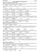 TRẮC NGHIỆM KIM LOẠI KIỀM THỔ