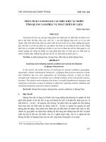Phân tích và đánh giá các điều kiện tự nhiên tỉnh quảng nam phục vụ phát triển du lịch