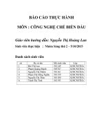 BÁO cáo THỰC HÀNH dầu