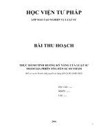 Thu hoạch dân sự tình huống tranh chấp quyền sử dụng đất hồ sơ 10 lớp đào tạo luật sư học viện tư pháp