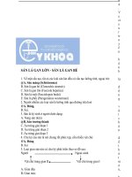 TRẮC NGHIỆM CÓ ĐÁP ÁN SÁN LÁ GAN LỚN, SÁN LÁ GAN NHỎ