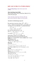 Phương pháp đặt ẩn phụ không hoàn toàn giải phương trình vô tỷ