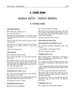 thuốc bệnh  khoa mắt   nhãn khoa 