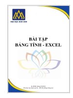 BÀI TẬP MÔN BẢNG TÍNH QTKD