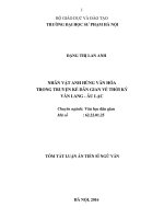 (TÓM TẮT LUẬN ÁN TIẾN SĨ NGỮ VĂN) NHÂN VẬT ANH HÙNG VĂN HÓA TRONG TRUYỆN KỂ DÂN GIAN VỀ THỜI KỲ VĂN LANG  ÂU LẠC
