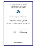 NHẬN DIỆN các DẠNG LÃNG PHÍ  tại CHUYỀN sản XUẤT dầu ăn CHAI 1 lít CÔNG TY cổ PHẦN CONTINENTAL VIỆT NAM