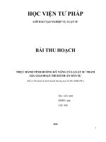 Thu hoạch dân sự tình huống yêu cầu thi hành án kinh doanh thương mại hồ sơ 16 lớp đào tạo luật sư học viện tư pháp