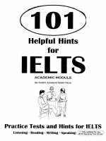 101 helpful hints for IELTS academic module