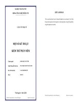 Luận văn thạc sĩ Một số kỹ thuật kiểm thử phần mềm