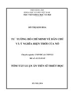 Tư tưởng hồ chí minh về dân chủ và ý nghĩa hiện thời của nó (TT)