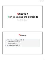Bài giảng tiền tệ ngân hàng chương 1