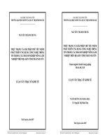 Luận văn thạc sĩ kinh tế Thực trạng và giải pháp chủ yếu nhằm phát triển ứng dụng công nghệ thông tin trong các doanh nghiệp nông lâm nghiệp trên địa bàn tỉnh Thái Nguyên