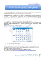 Master your english speaking skills